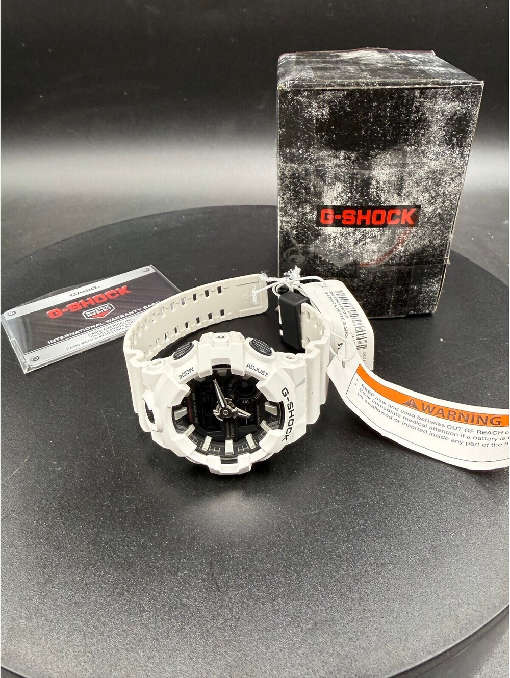 Casio G-Shock white analog-digital watch